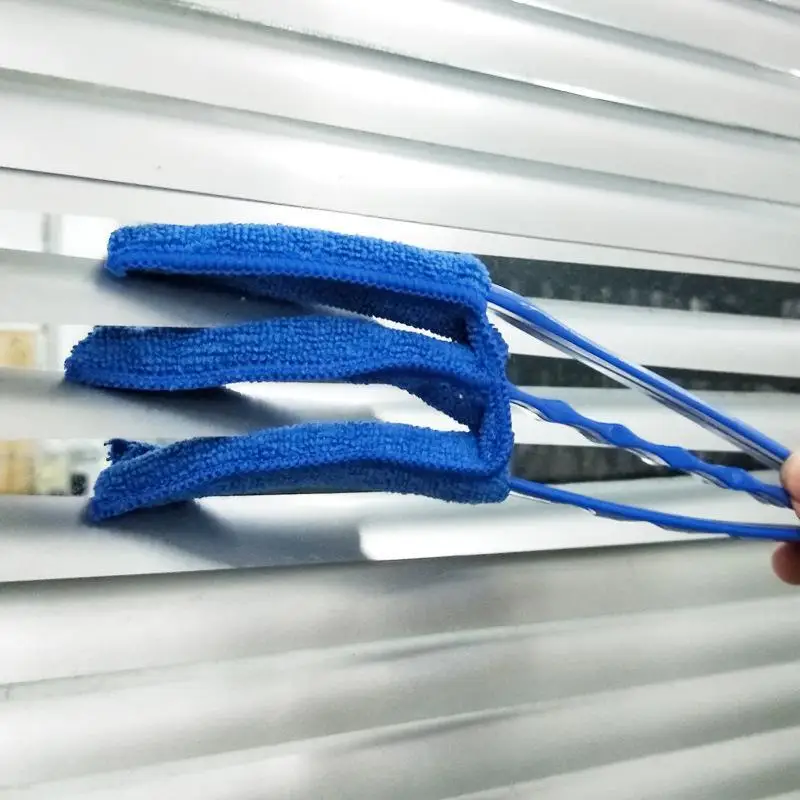 2PCS Washable Detachable Microfiber Blind Cleaner Brush Clip, Multi-Purpose Household Duster For Window Slats & Vents