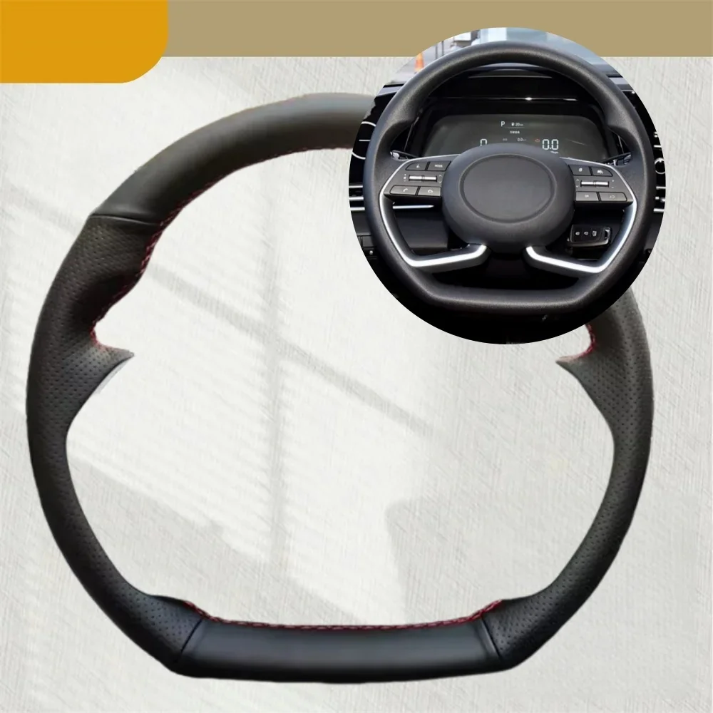 

Car Steering Wheel Cover For Hyundai Elantra 5 Solaris Elantra Sport GT Artificial Leather Car Accessories Steering Wrap