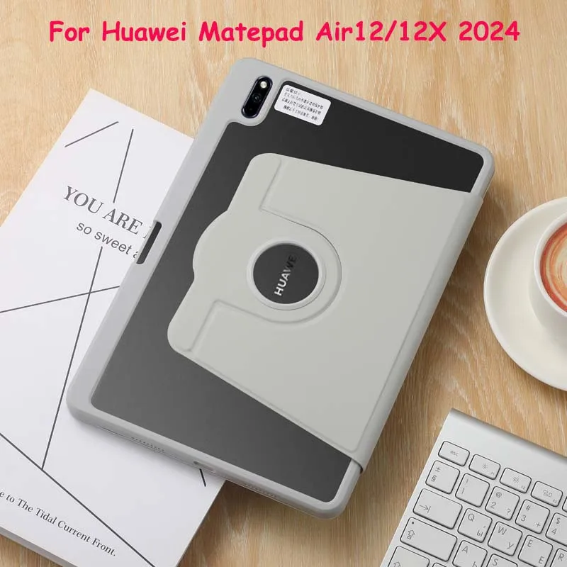 

For Huawei Matepad Air12 12X 2024 Case PU Shockproof Protective Shell 360 Degree Rotating With Pen Slot Tablet Stand Cover Case