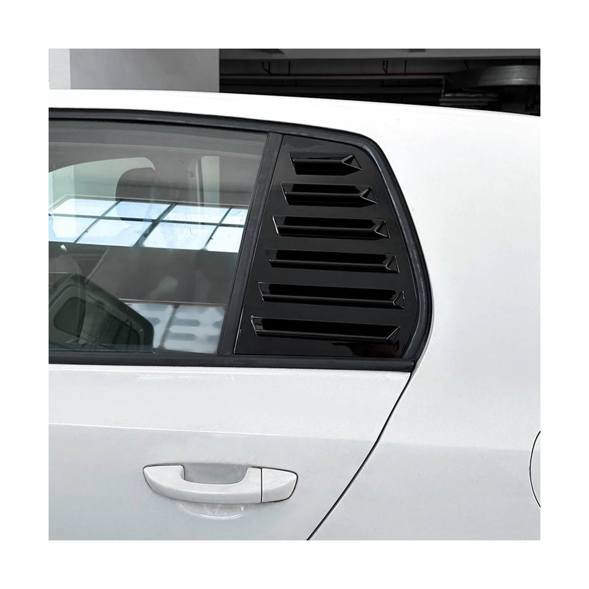 Car Glossy Black Rear Windows Triangle Louver Cover Stickers for VW Golf 6 MK6 2008-2012 Car Styling