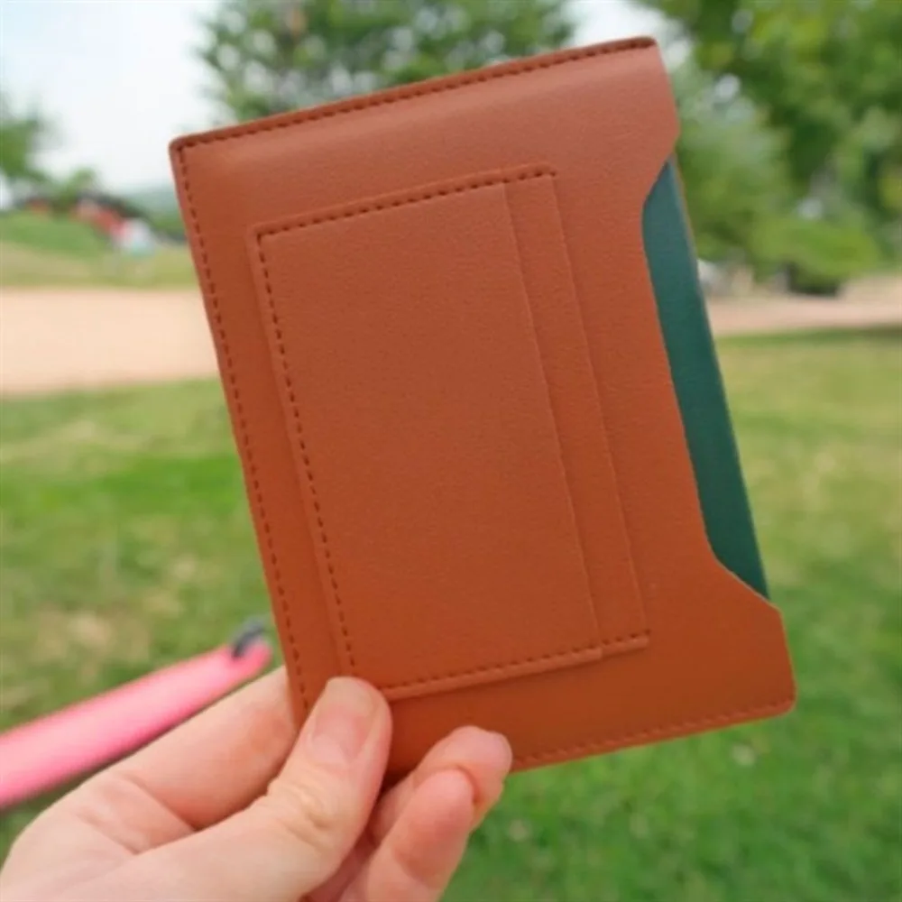 

Solid Color Passport Cover Airplane Check-in PU Leather Card Holder Passport Clip Multifunctional Ticket Folder Bag Accessories