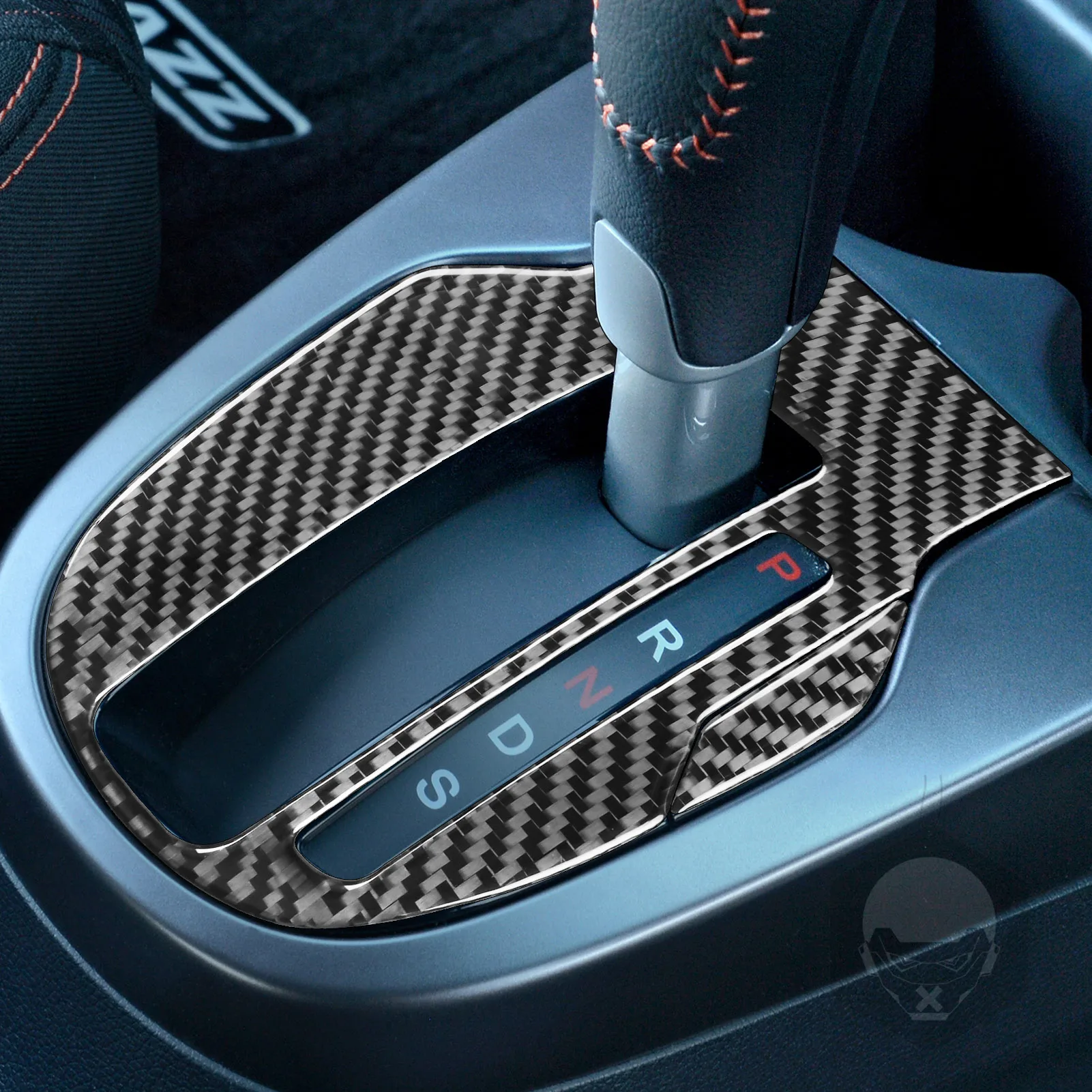 For Honda Fit Jazz 2014 2015 2016 2017 2018 Gear Shift Trim Panel Cover Soft Real Carbon Fiber Sticker Car Interior Accessories
