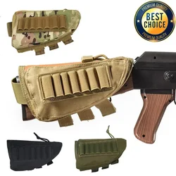 Rifle táctico escopeta Buttstock reposa mejillas Rifle Stock munición Shell Nylon revista Molle bolsa titular accesorios de pistola para caza