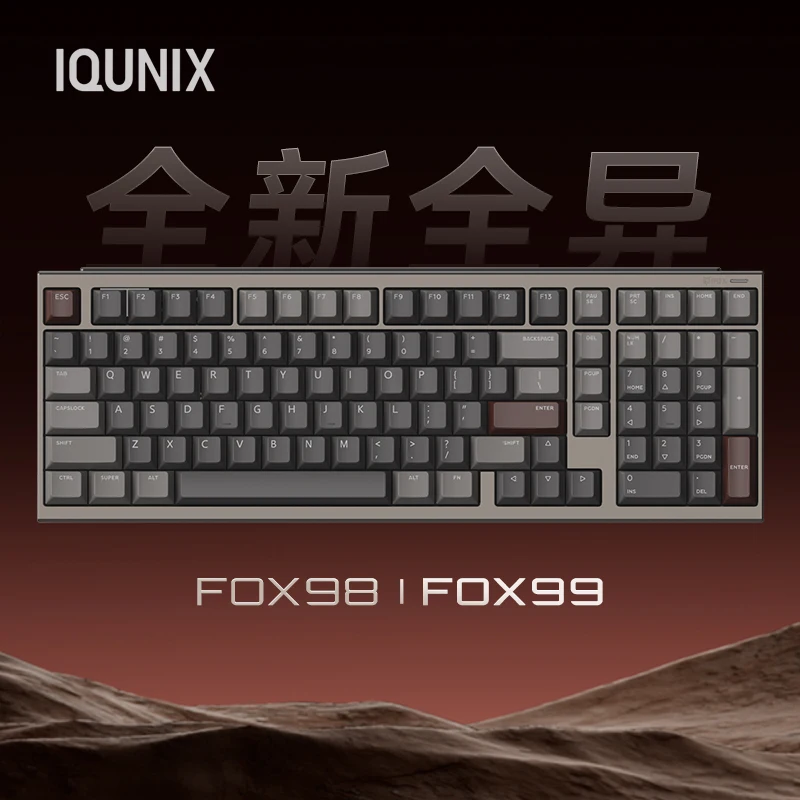 IQUNIX FOX98 FOX99 Mechanical Keyboard Flagship Customized Bluetooth Three Mode Game Kit Full Key Hot Plug Computer Accessories