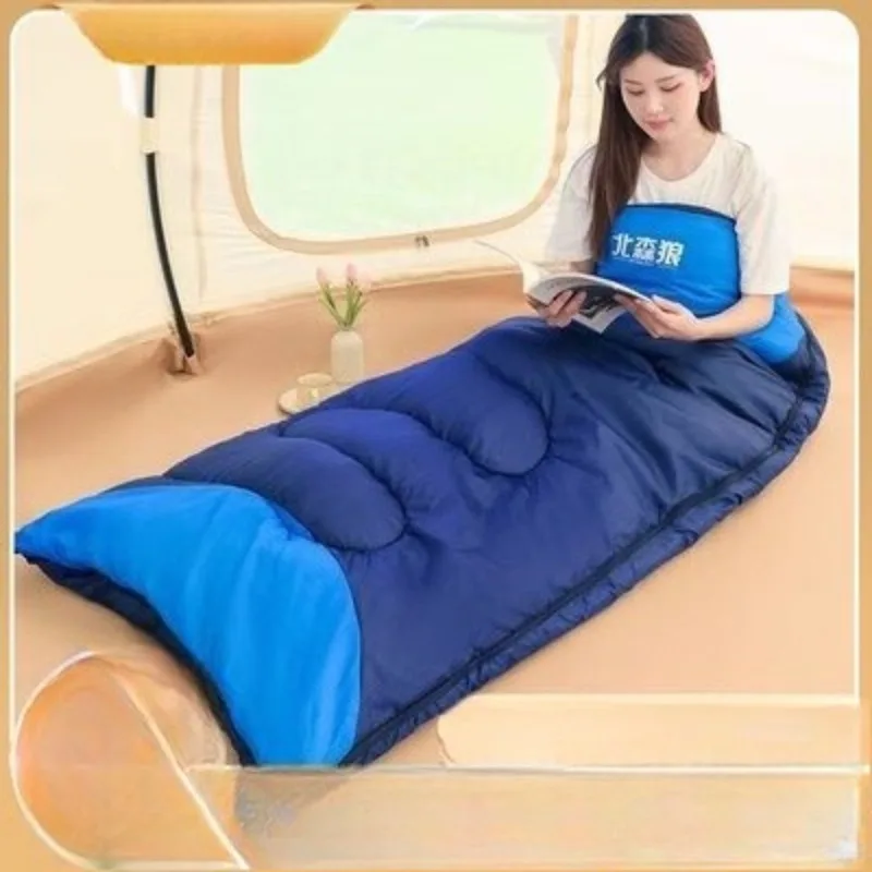 Adult sleeping bag outdoor camping travel dirty dual-purpose adult winter thickened cold-proof double four-season camping quilt