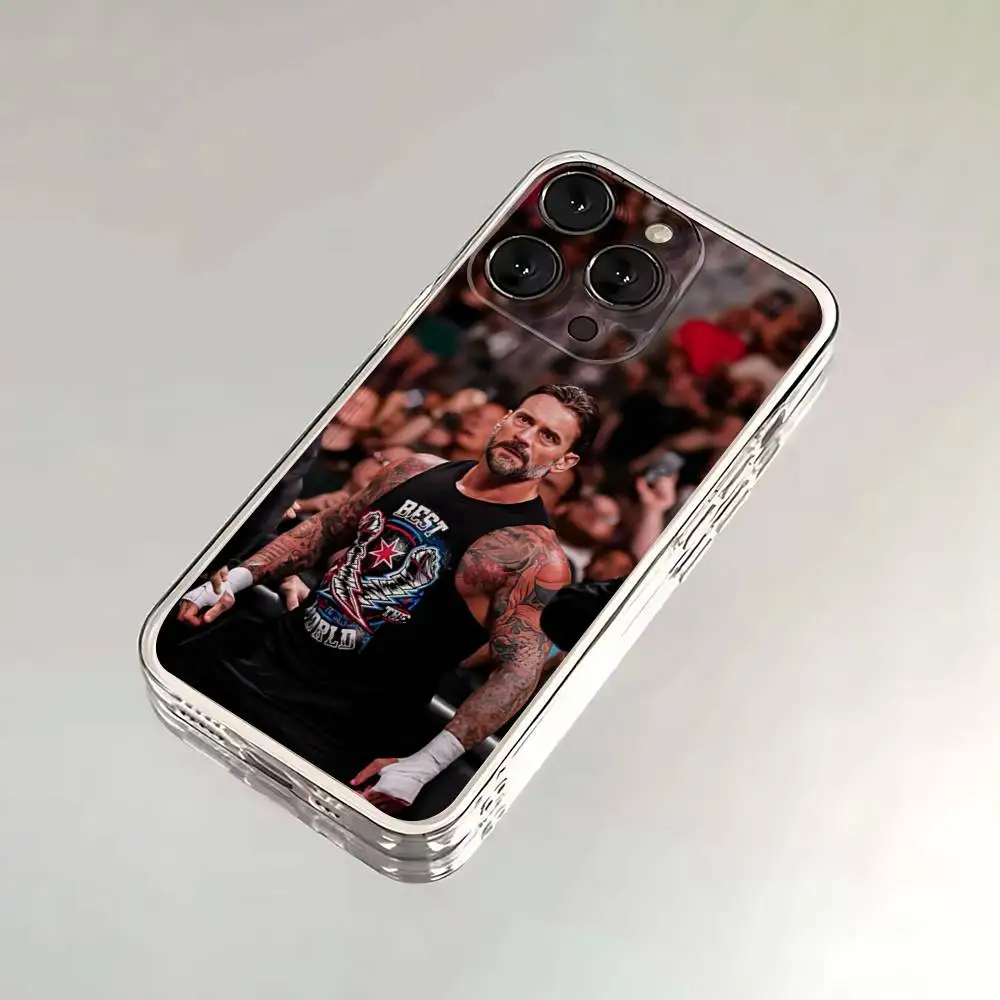 WWE CM P-Punk Capa de telefone para iPhone 16,15,14,13,12,11,17 Pro,Max,Plus,X,XS,XR,SE,Mini Capa macia transparente