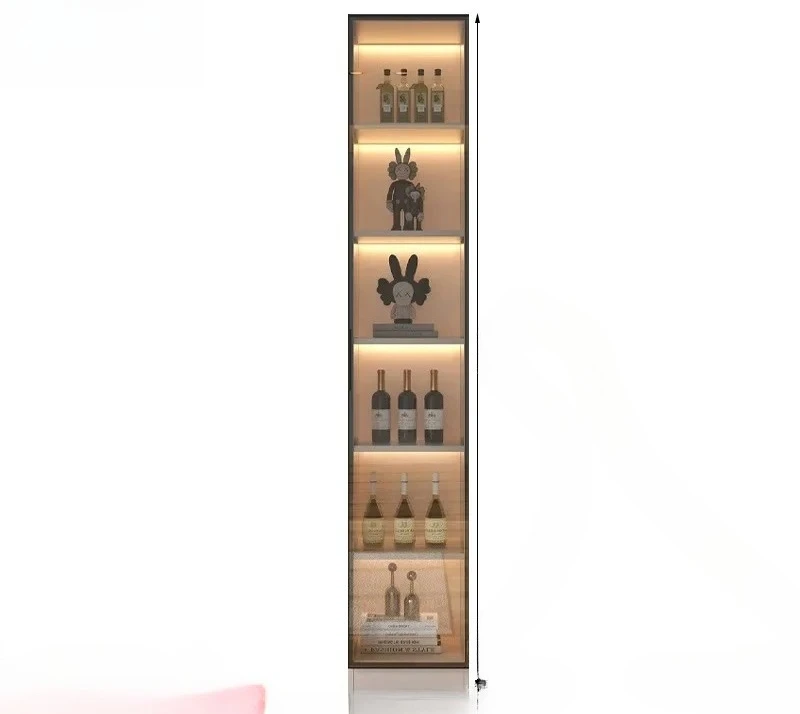 Kitchen Cabinet Sideboards Tall Cabinet with Glass Doors and Drawer Wine Cabinet Pantry Hunch with Shelves Kitchen Island