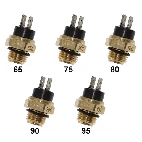 Motorcycle M16 65/75/80/85/90/95° Water Temp Sensor Copper Radiator Coolant Fan Water Temperature Thermostat Switch Sensor