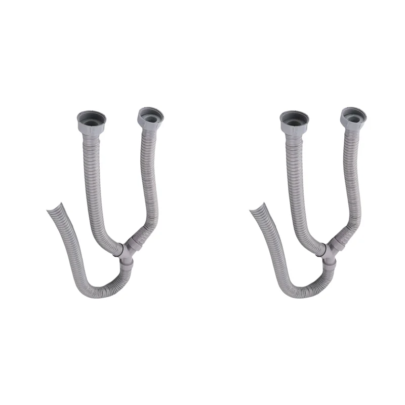 A94E-2Pcs 3.5Ft غسالة PVC Y على شكل استنزاف التفريغ خرطوم غسالة الأنابيب موصل ، مع 2 حلقات مقاومة للماء