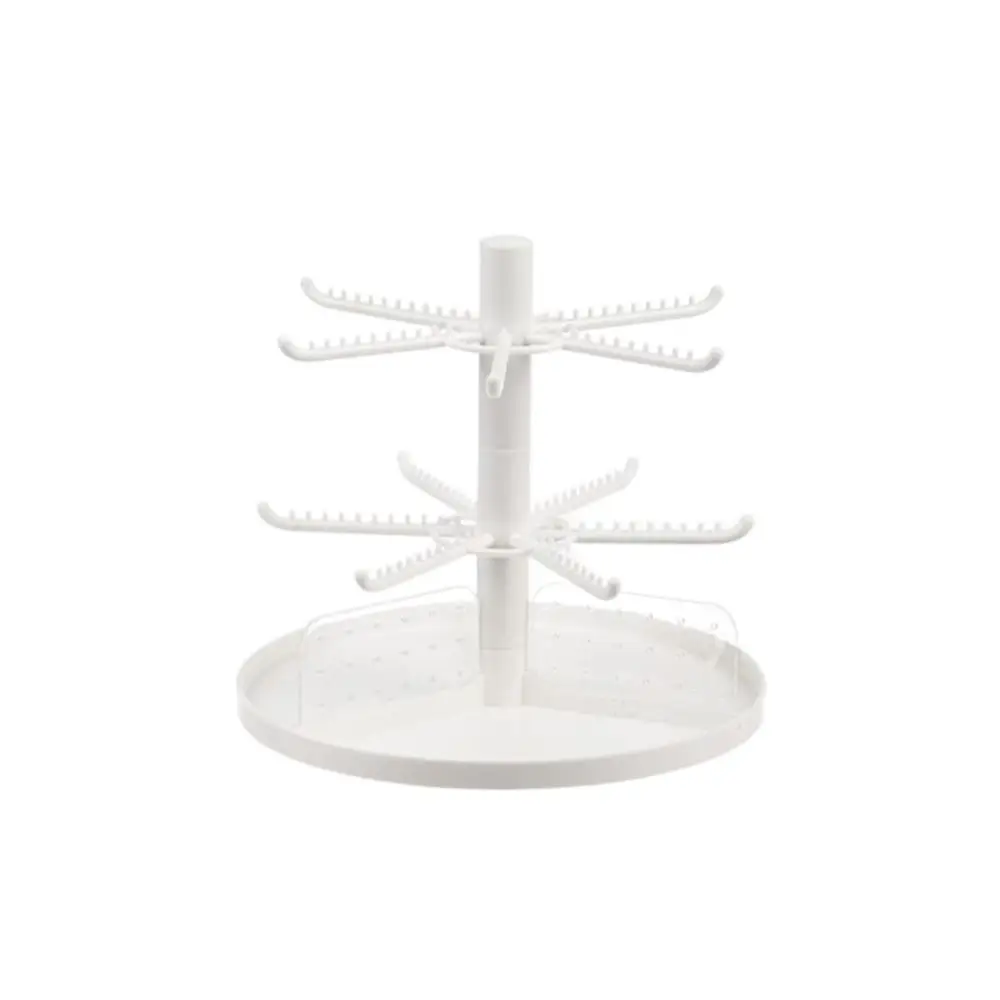 Tree Shape Hanging Jewelry Plastic Rings Home Rack Detachable Jewelry Display Rack Earring Holder Stand Rotating Necklace Shelf