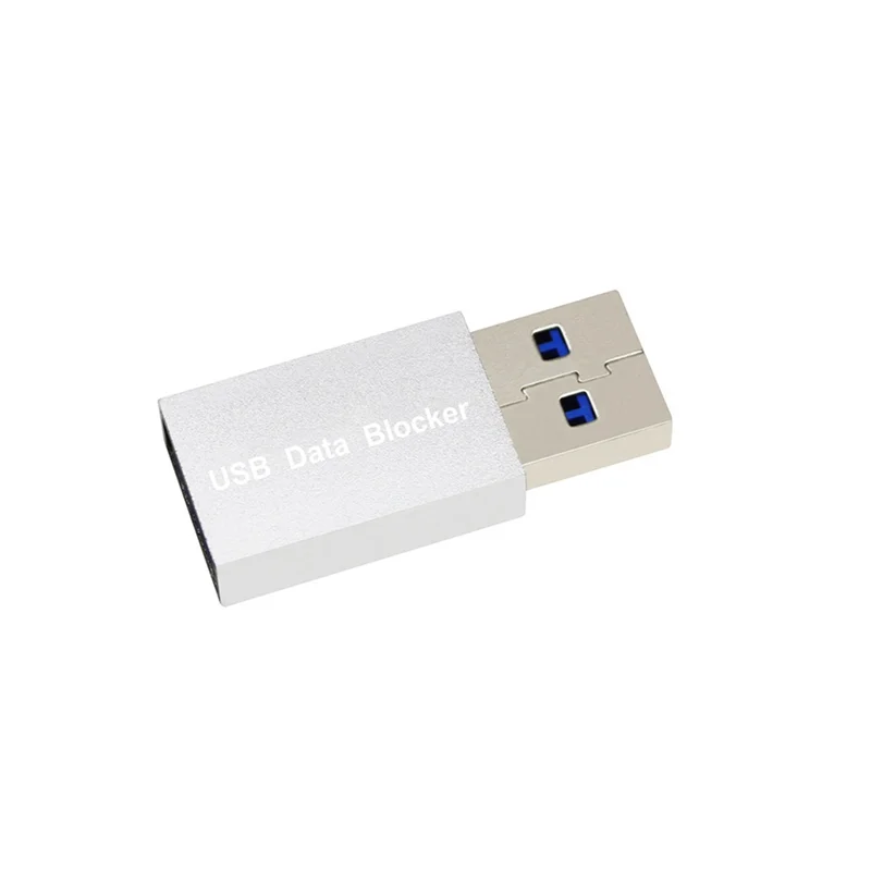 A93P 5PCS USB Data Blocker Charge-Only USB Blocker Adapter for Blocking Data Sync Protect Against Juice Jacking Silver