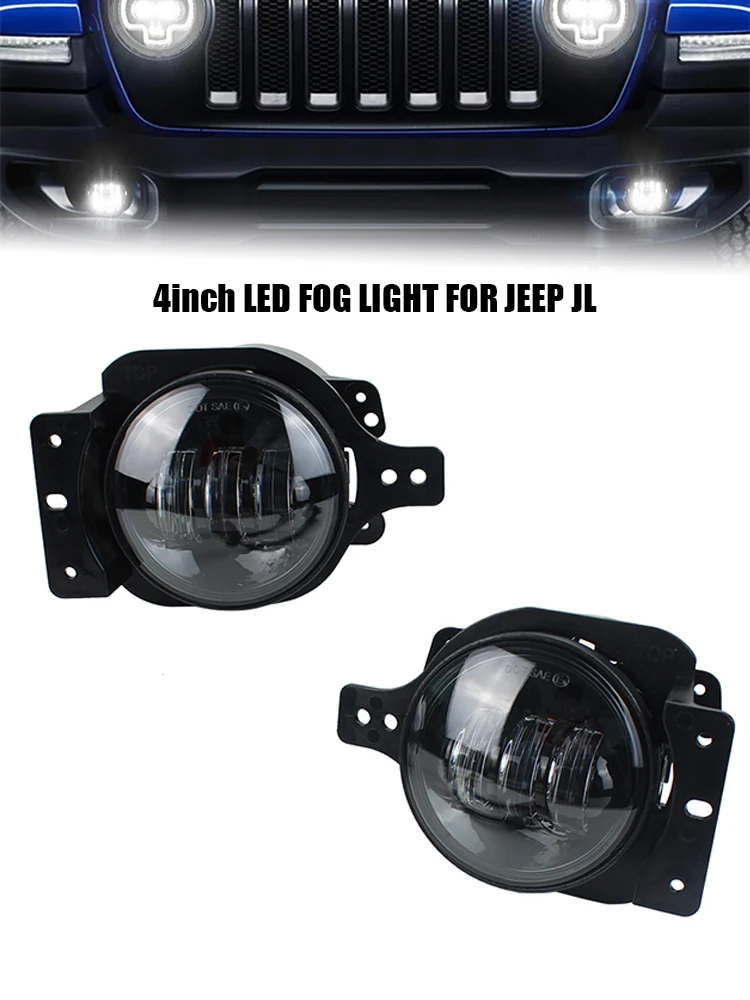 

30W Led Fog Lights White Color JL 4Inch Low Beam for Jeep Wrangler JL 2018 2019