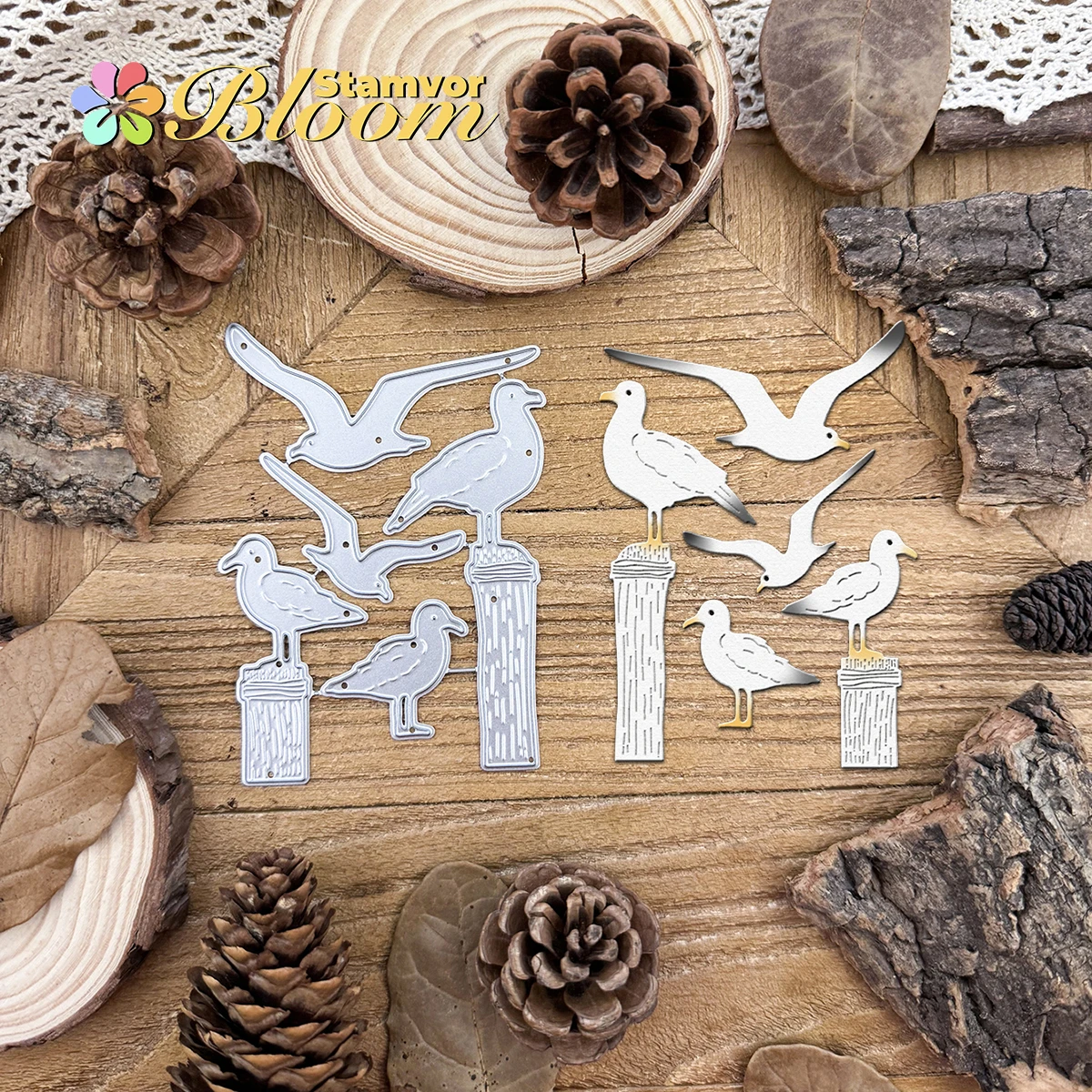 Original schöne Möwen Metall Stanzformen Scrapbooking dekorative Prägung