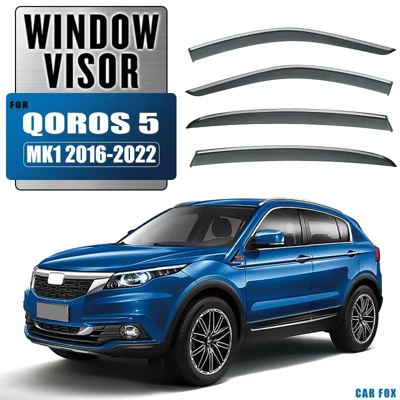 

For QOROS 5 2016-2022 Car Window Visor Awning Shelters Windshield Side Window Rain Sun Shade Auto Accessories