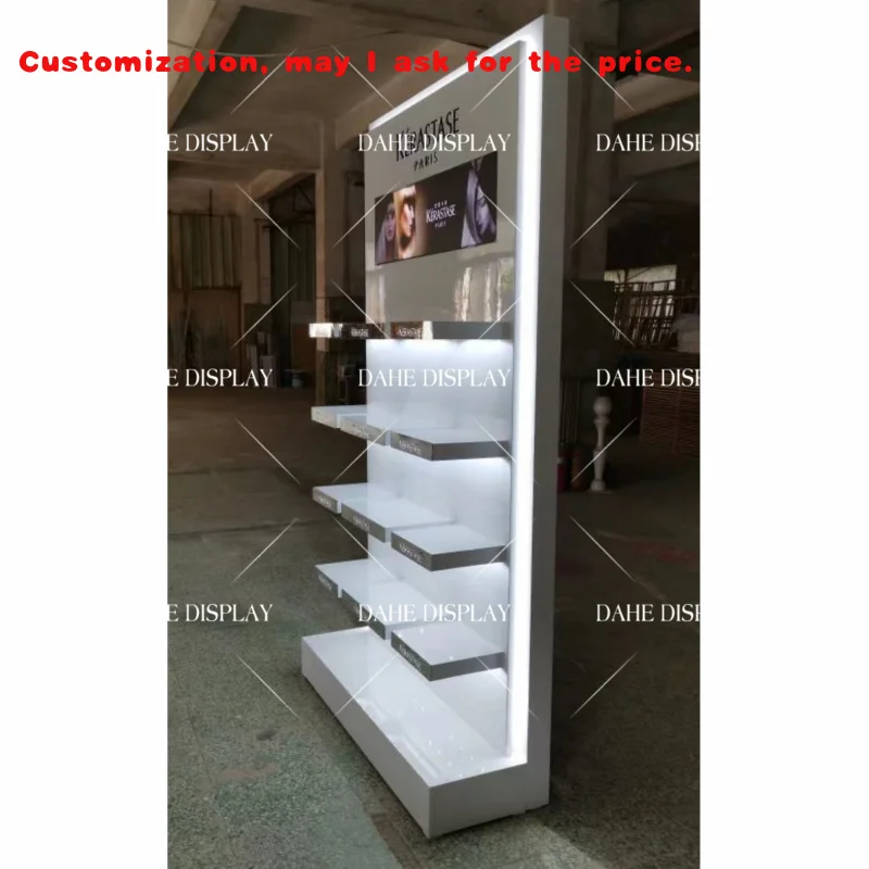 custom.Good Quality Skin Care Store Salon Display Shelves Cabinet Furniture with Illuminated