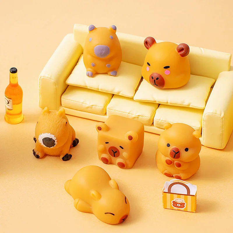 كابيبارا موتشي اسفنجي لعب صغيرة اسفنجي تاباس لينة الحسية ضغط ألعاب متململة للأطفال في سن المراهقة حفلة عيد ميلاد هدية الإجهاد اللعب #3