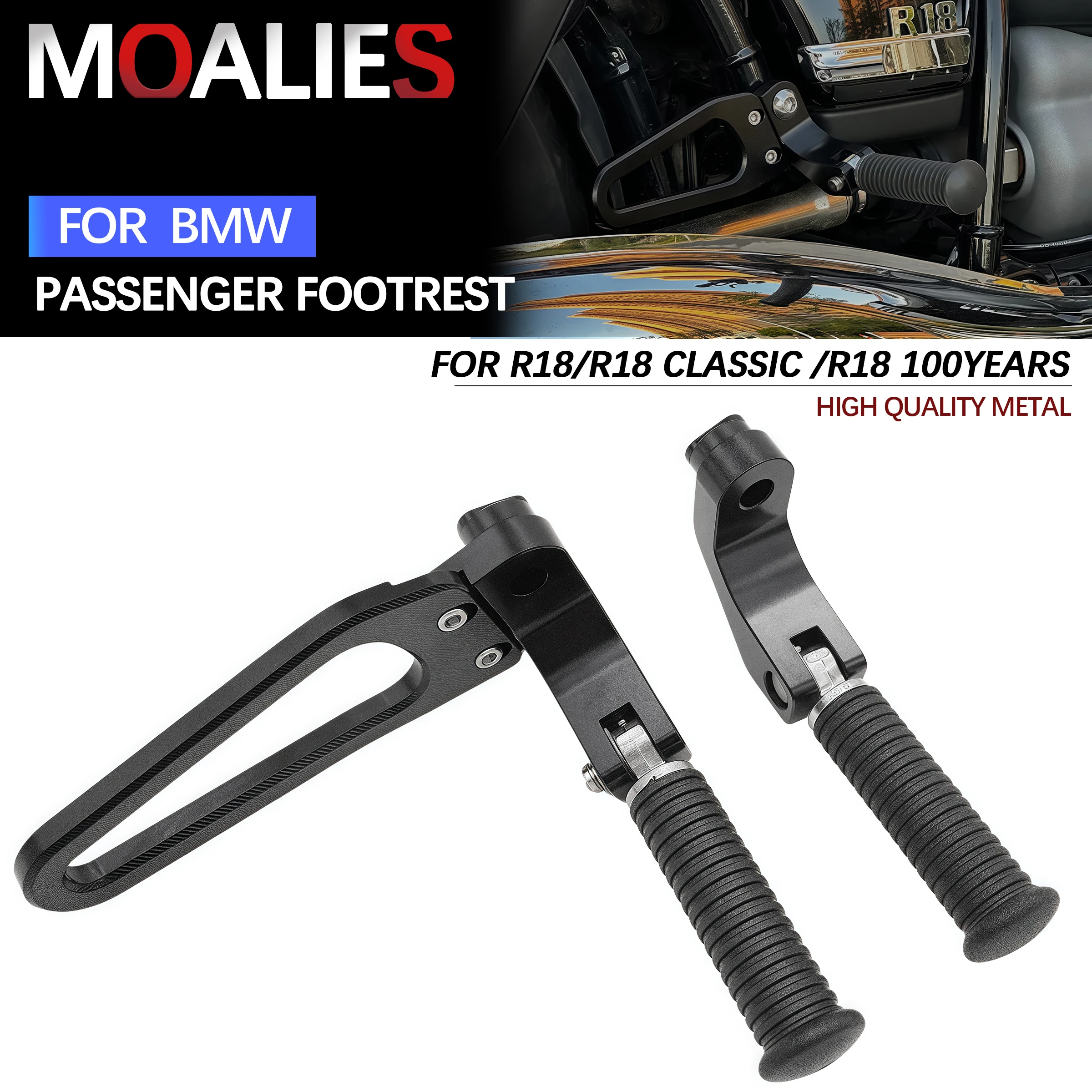 

For BMW R18 100 Years R 18 Classic 2020 2021-2024 Motorcycle Footrest Rear Foot Peg Passenger Footpeg Mount Kit Pedal Assembly
