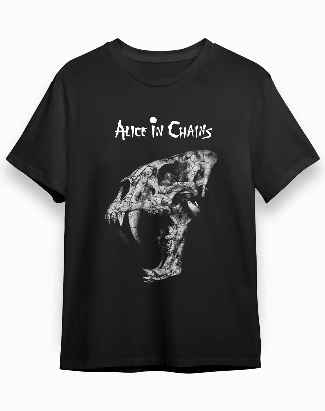 

Черная хлопковая футболка унисекс Alice in Chains Alien Skull, размер S-5XL