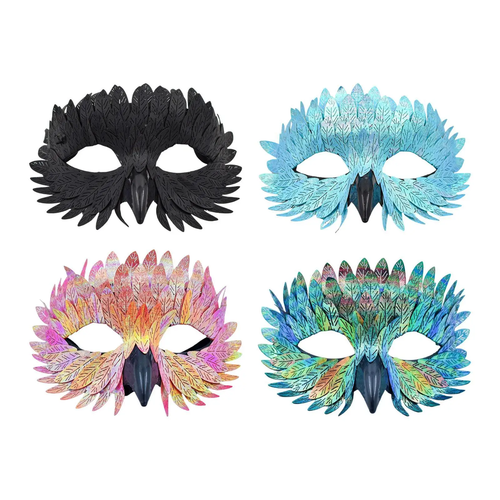 Máscara de Halloween Foto Adereços Máscara de Olho de Pena para Festa de Baile de Palco