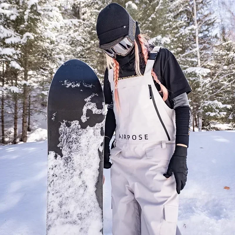 Winter 2025 Women Men\'s New Ski Pants Warm Cotton Mountain Skiing Overalls Sport Windproof Waterproof Adult Snowboard Trousers