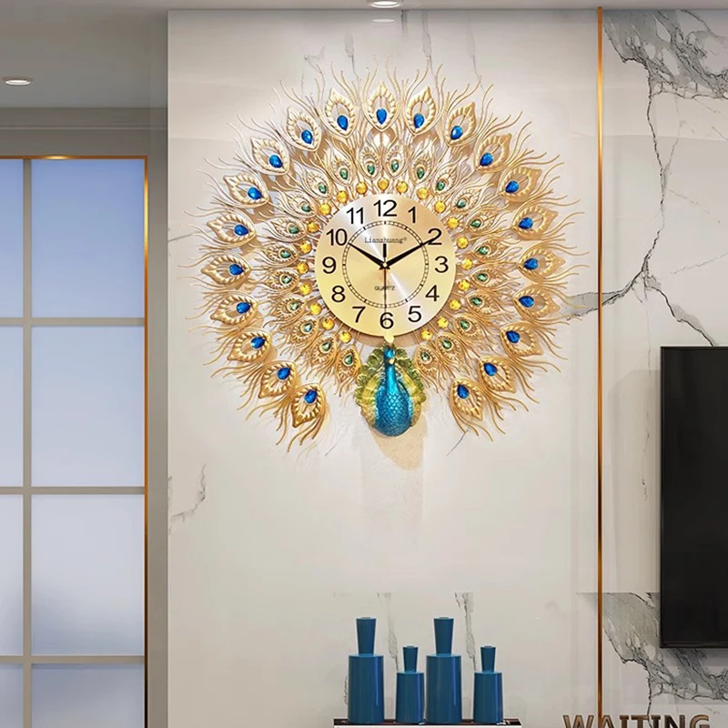 Modern Luxury Wall Clocks Art Mural Living Room Modern Restaurant Wall Watch Aesthetic Silent Horloge Murale Home Decoration