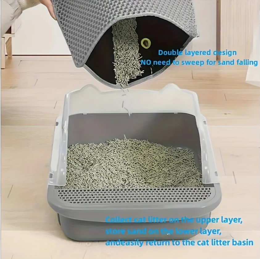 Cats Litter Mat Double Layer - Cat Litter Mat ulasan dan harga
