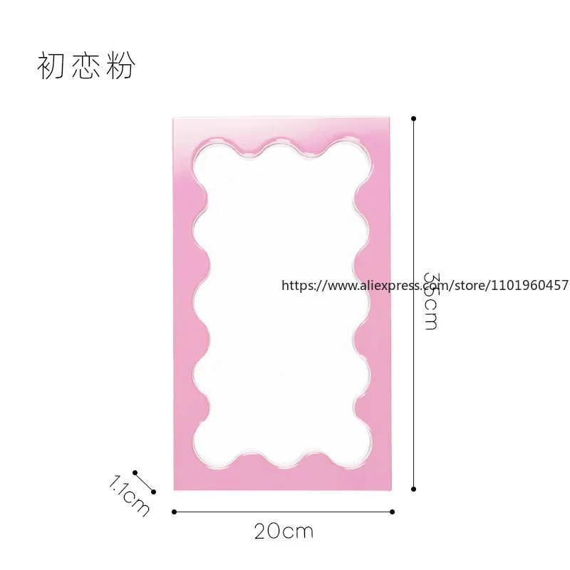 Nordic Ins-Style Rechteckige Wellenförmige Dressing Desktop Make-Up Spiegel Wand Badezimmer Schlafzimmer Eingang Spiegel