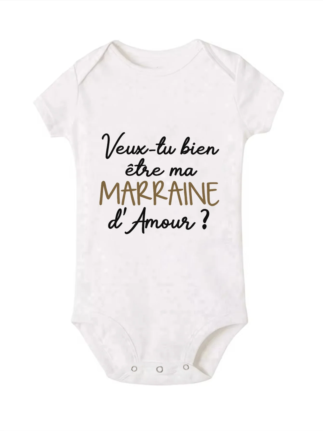 My Godmother and Godfather Pattern Newborn Jumpsuit Birthday Party Set Body Children S Summer Short Sleeved Jumpsuit Clothing