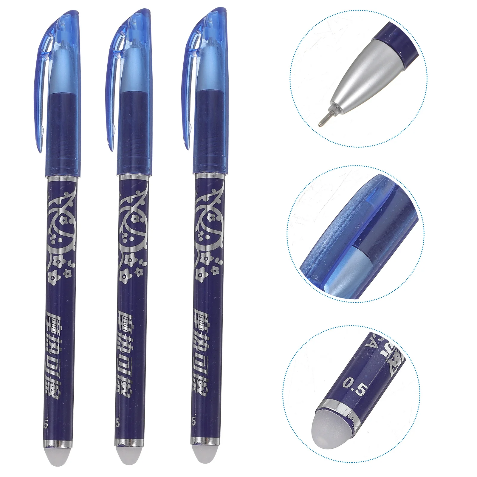 

12pcs Erasable Pen Set 0.5Mm Blue Ink Fine Point Pens Smooth Writing Quick Dry For Note Taking Office School Supplies Pens