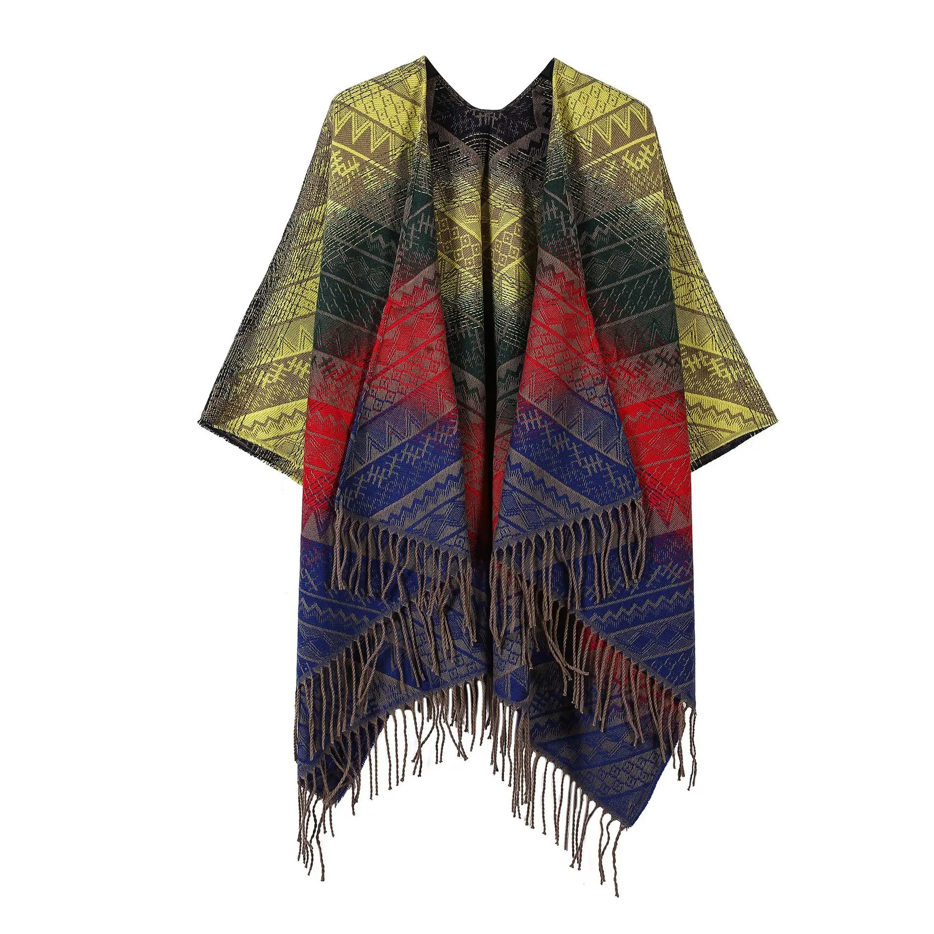 الخريف الشتاء النساء السفر شال تقليد الكشمير النمط الأوروبي الوطني شوكة سميكة عباءة العباءات الرؤوس المعطف هدية