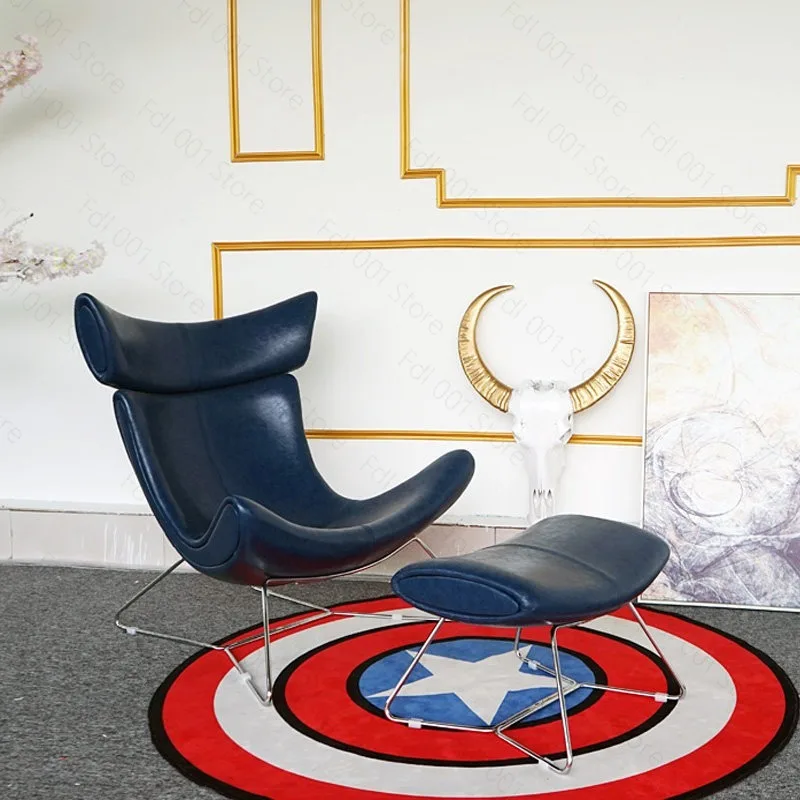 For Modern Designer Furniture Fiberglass Leather Lounge Leisure Living Room Home Furniture Accent Imola Arm Chair Living Room