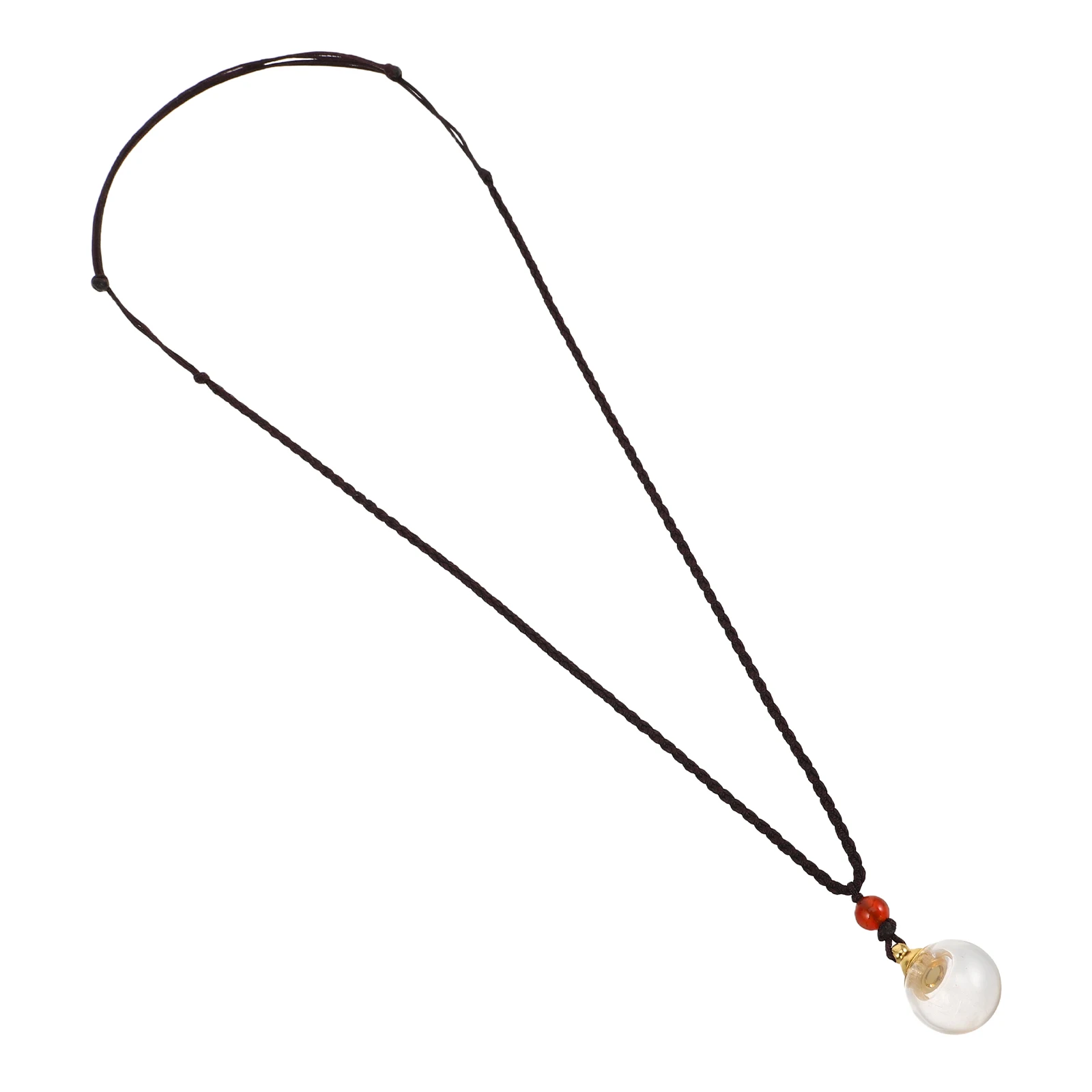 Hollow Glass Ball Necklace Clear Locket Pendant DIY Decor Openable Vial Bottle Charms Jewelry For Women Men Couple Keepsake Baby