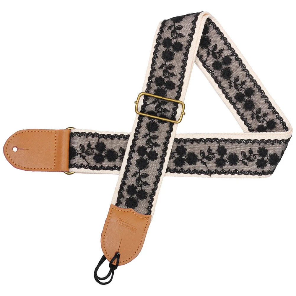 

Lace Electric Guitar Strap Folk Shoulder Bass with Anti-slip Buckle Accessory Set Decorative Acoustic Popular Nylon Replacement