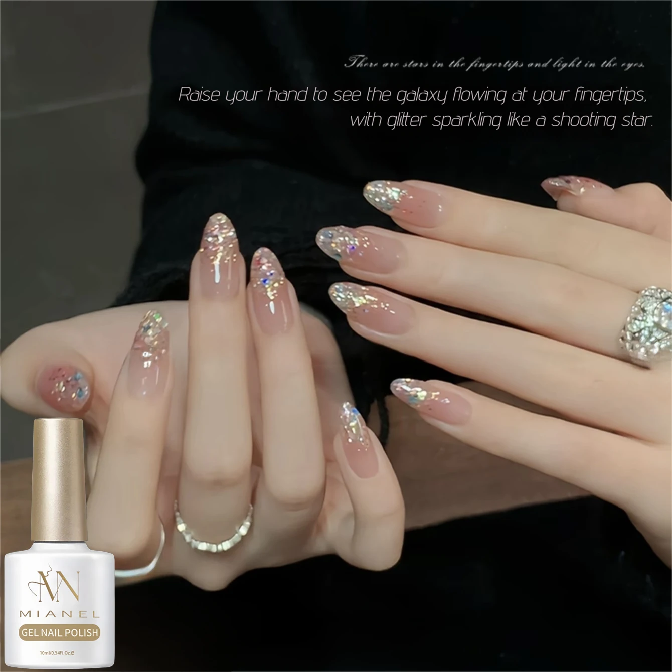 MIANEL 10ML 2026 Sommer Neue Kollektion Traumhafter Sternenglitzer Hochdichter Glitzer Fein Glänzend Schmeichelhaft Vielseitig für LED-Nägel
