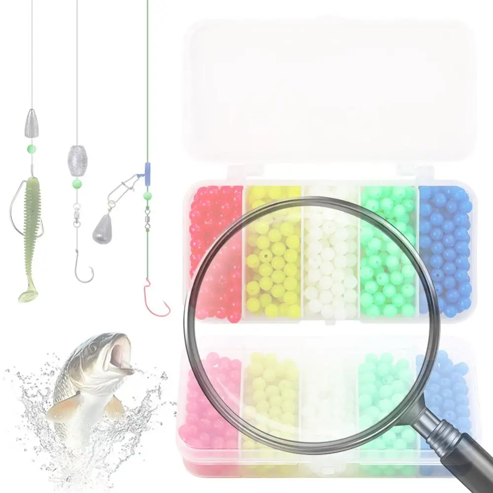 

Светящиеся в темноте рыболовные бусины 5мм/6мм/8мм, жесткие бусины для оснастки, приманка для морской рыбалки