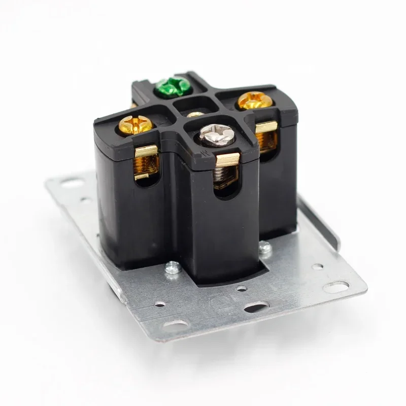 Flush Mount Electrica Receptacle NEMA 14 30R 3 Pole 4 Wire Power Socket with UL Certification for Industrial Equipment - view 5