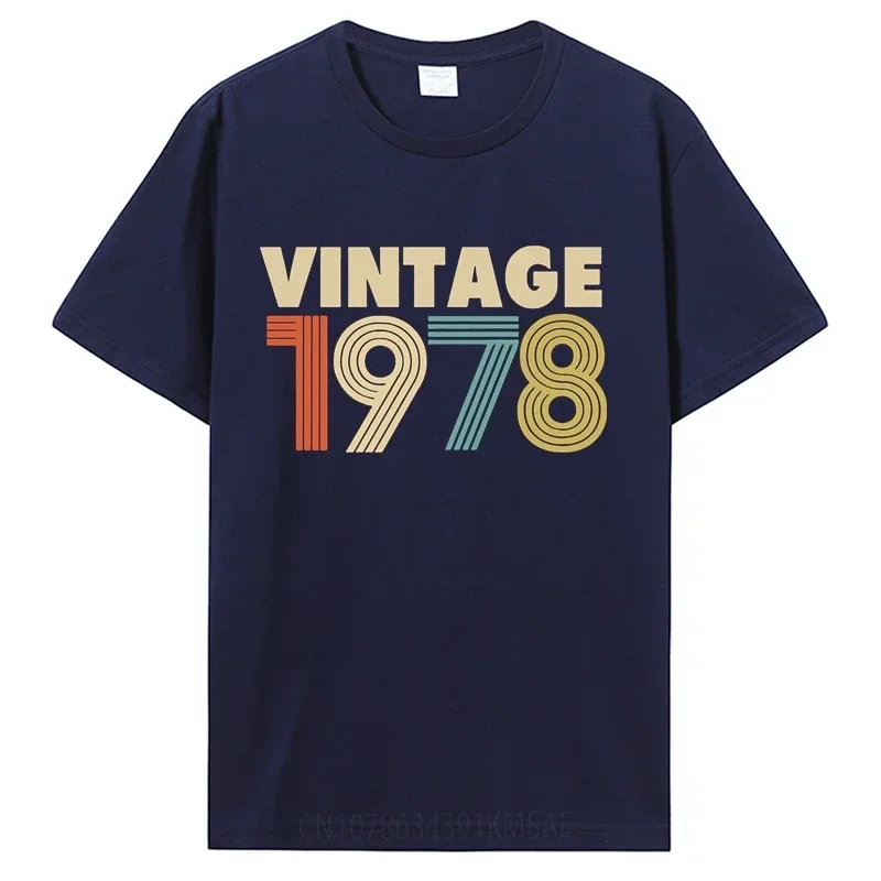 Mannen Shirts Vintage 1978 Mode 40th Verjaardagscadeau T 80 s Bedrukte T-shirt Men Cotton Tees Tops Anime Harajuku Streetwear