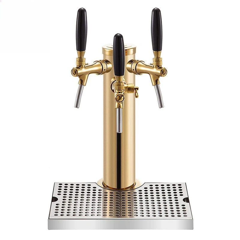 

Golden beer wine column, wine tower, with adjustable faucet drip tray 1 hole 2 holes 3 holes Bree tower full set