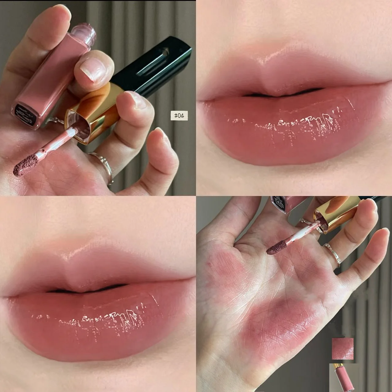 Hgn Doppelseitiger Matter und Glänzender Lipgloss Weicher Matter Taufrischer Glanz Langanhaltende Farbe Aufhellender Hautton Vielseitige Make-up-Stile – Detail 8