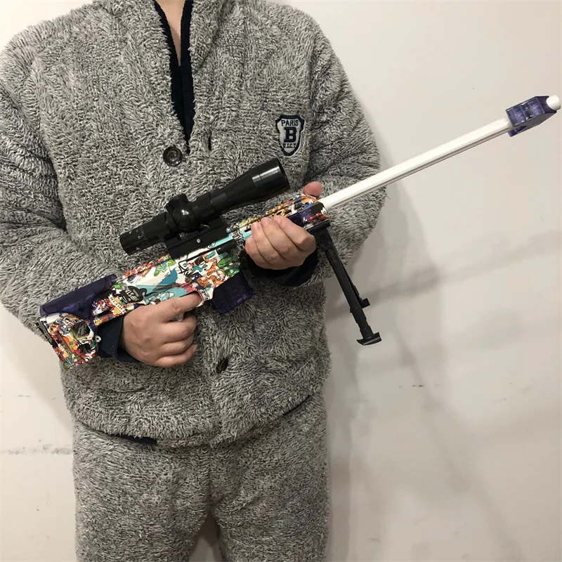 Pistola de bala suave de eyección de concha, rifle de francotirador EVA, carga manual, Arma de Graffiti, Arma de juguete para niños, combate de lucha CS