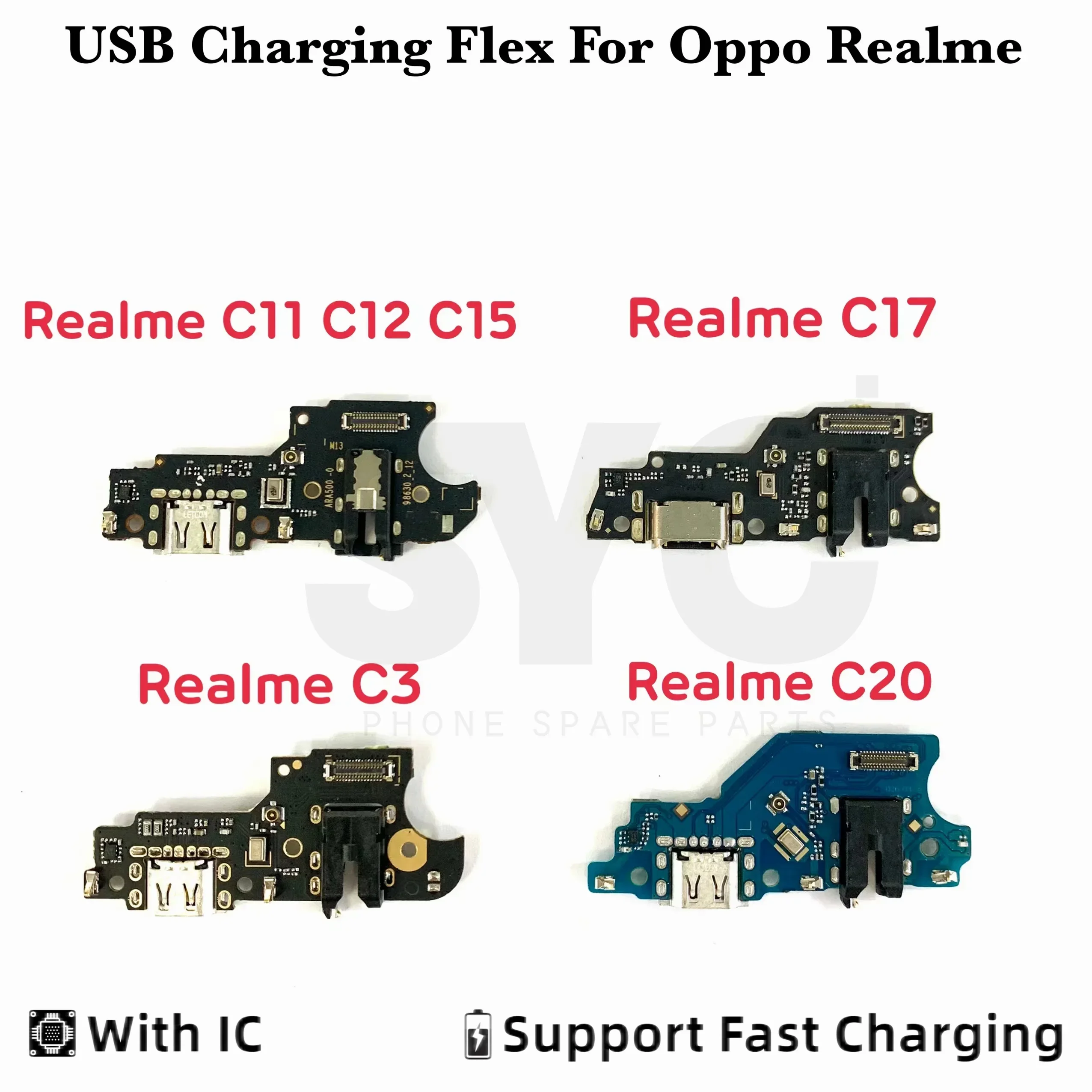 

1Pcs Good quality USB Charging Port Micro Dock Connector Board Flex Cable For Oppo Realme C11 C20 C25 C12 C15 C17 C21 Parts