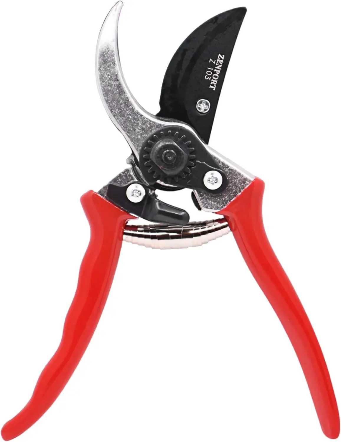 8. Podador de paisagem e horticultura de tripulação de 5 polegadas Construção de aço fundido resistente Lâmina resistente e substituível, vermelha