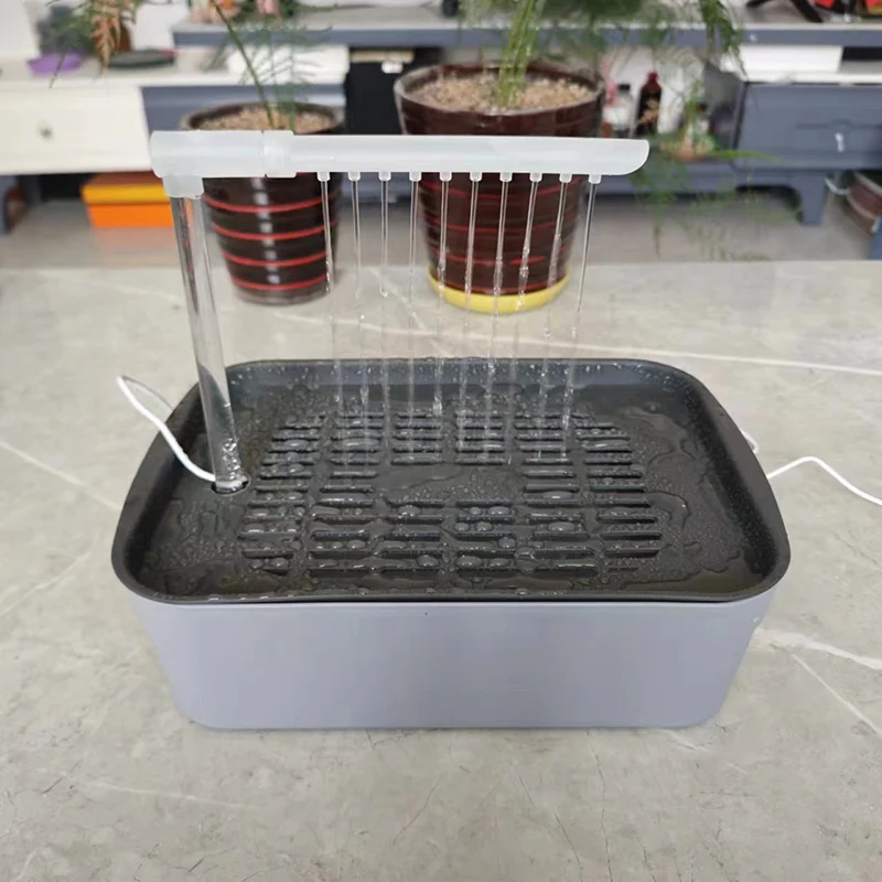 オウム用浴槽 再利用可能 鳥用バスタブ 電動鳥用大型家庭用洗浄バードバス 自動ペットバードシャワー USB付き