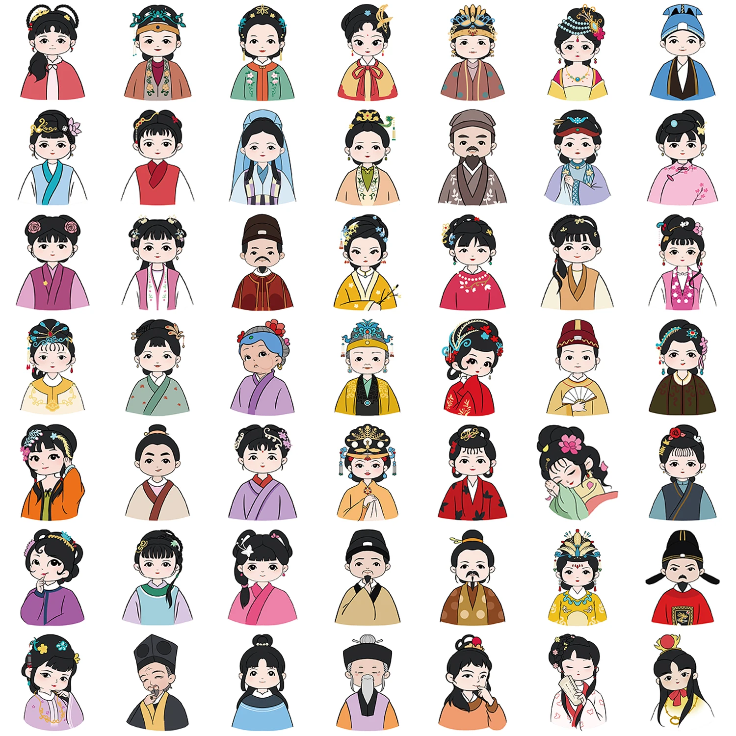 50pcs Ancient Celebrity Character Stickers For Motivational Award Class DIY Decoration Laptops Phones Books Instruments