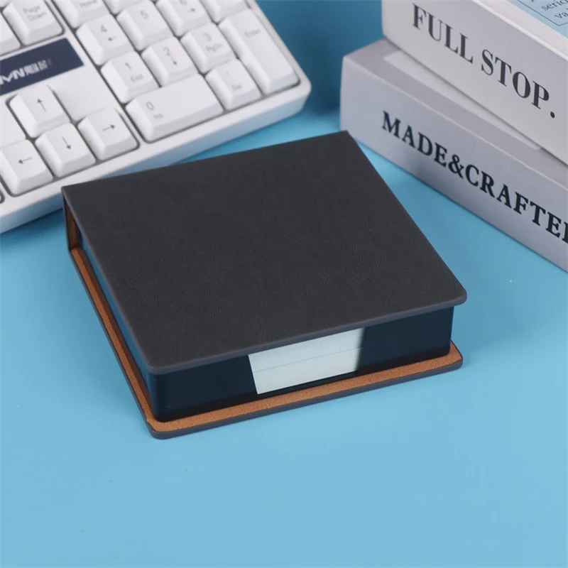 Sticky Notes Holder Business Office Note Box Sticky Note Dispenser Note Pads Desk Organizer Office Leather Sticky Note Box