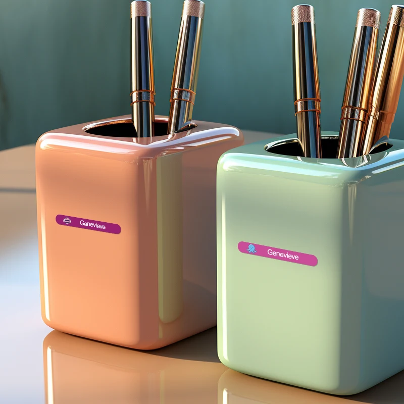 สติกเกอร์สีสันสดใสสำหรับอุปกรณ์การเรียน - ป้ายชื่อส่วนตัวสำหรับขวดน้ำเด็ก วัสดุกันน้ำ ปราศจากไวนิล