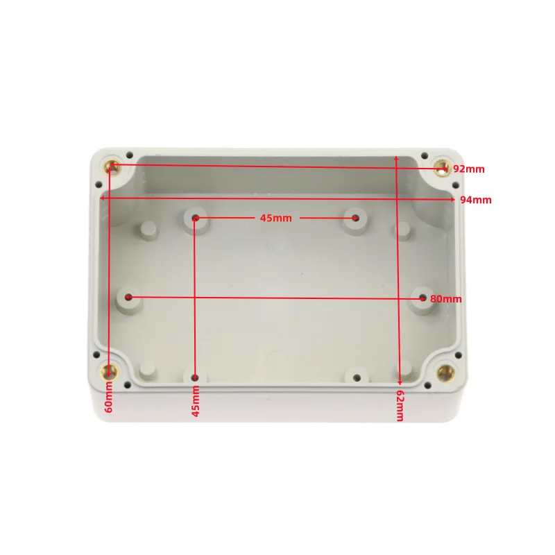 1pcs 100x68x50mm Plastic case Security power supply case Transparent instrument case Outdoor wiring waterproof box