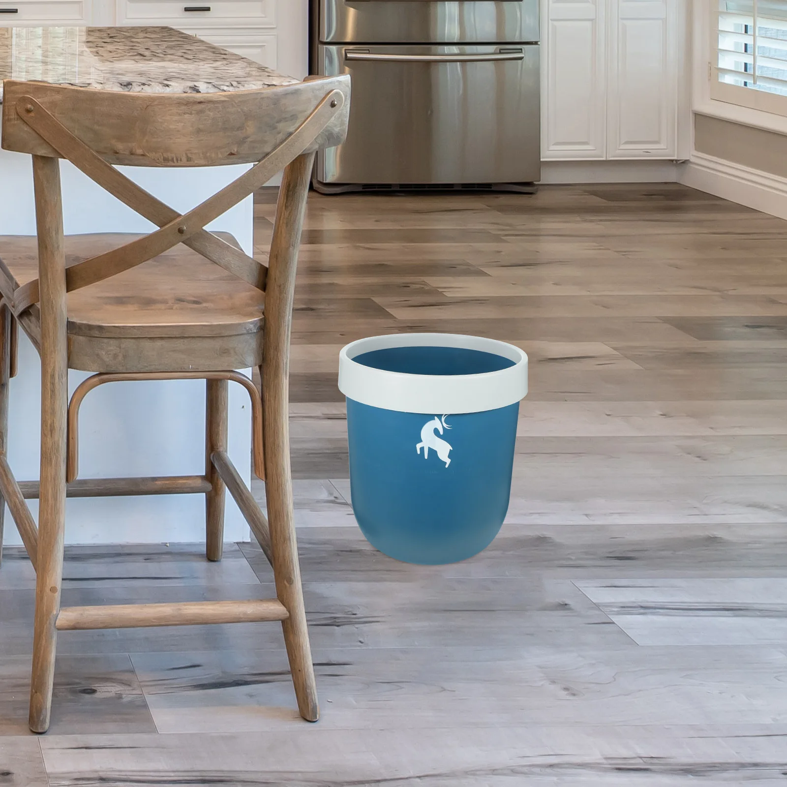 

Nordic Style Trash Can Plastic Wastebasket PP Material Smooth Easy Clean Multiuse Home Office Bedroom Kitchen Laundry Room