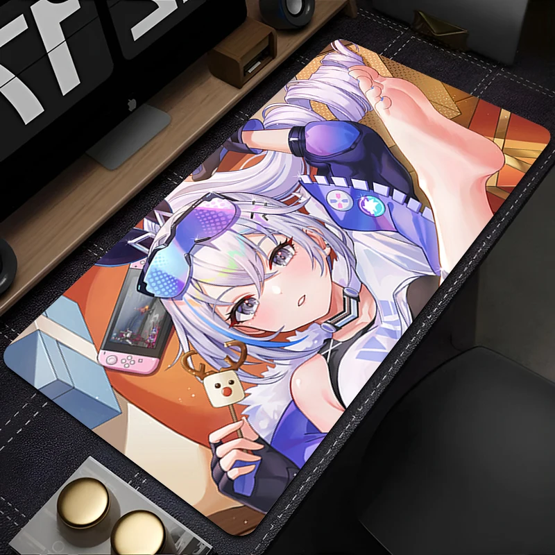 Mouse Pad Extra Laptop H-honkai Star Rail Silver Wolf Keyboard Girl Style HD Office Non Slip Kawaii Mousepad For Girl Best Gift