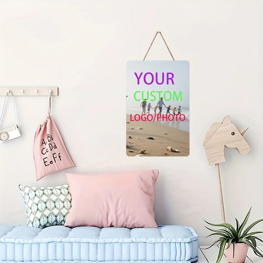 1 stuk op maat gemaakt retro houten bord - kunstdecoratie voor thuis, bar, cafédecoratie, afmeting 30 x 18 cm - upload uw foto's of tekst, geen stroom vereist, eenvoudig muurhangend ontwerp, klassieke stijl |